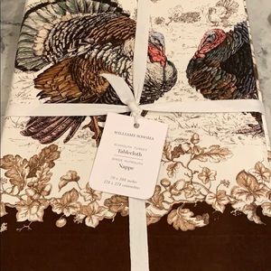 Williams Sonoma Plymouth Turkey Tablecloth